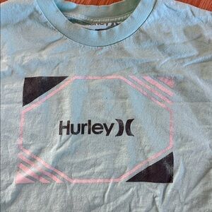 Hurley Mint and Pink Graphic Tee